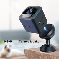 AS02-Mini moniteur vidéo sans fil pour bébé, interphone vocal bidirectionnel intelligent HD, WiFi, système de sécurité domestique, infrarouge grand angle, 1080, 360 P