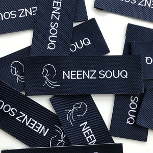 Étiquettes tissées avec nom de marque pour vêtements de bébé, personnalisation automatique, haute qualité, - Product Image 2