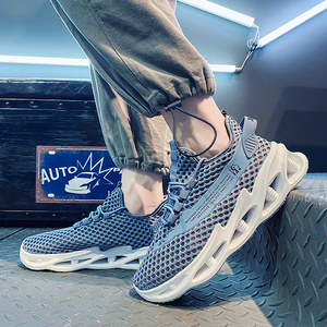 Chaussures de course décontractées légères pour hommes Printemps-Été Confortables pour la gym et le jogging Tige en tissu souple avec lacets Amorti antidérapant - Product Image 4