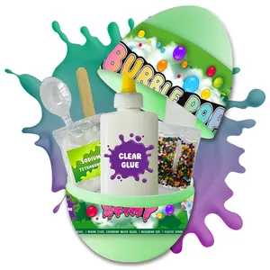2024 Gift Slime Eggs Kit For Girls Slime Making Kit For Kids Age 8-12 DIY Soft Glitter Glossy Metallic Slime Toy