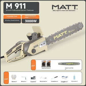 Motosega Elettrica MATT A911 3000W 20 Pollici 220V 10500RPM per Taglio Legna e Giardinaggio - Product Image 4