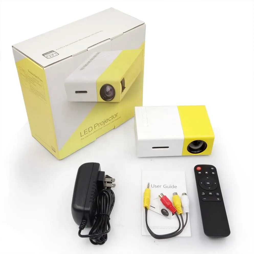 סיטונאי זול מחיר YG300 600 Lumens נייד מקרן Smartphone קולנוע ביתי Led מיני מקרן YG300