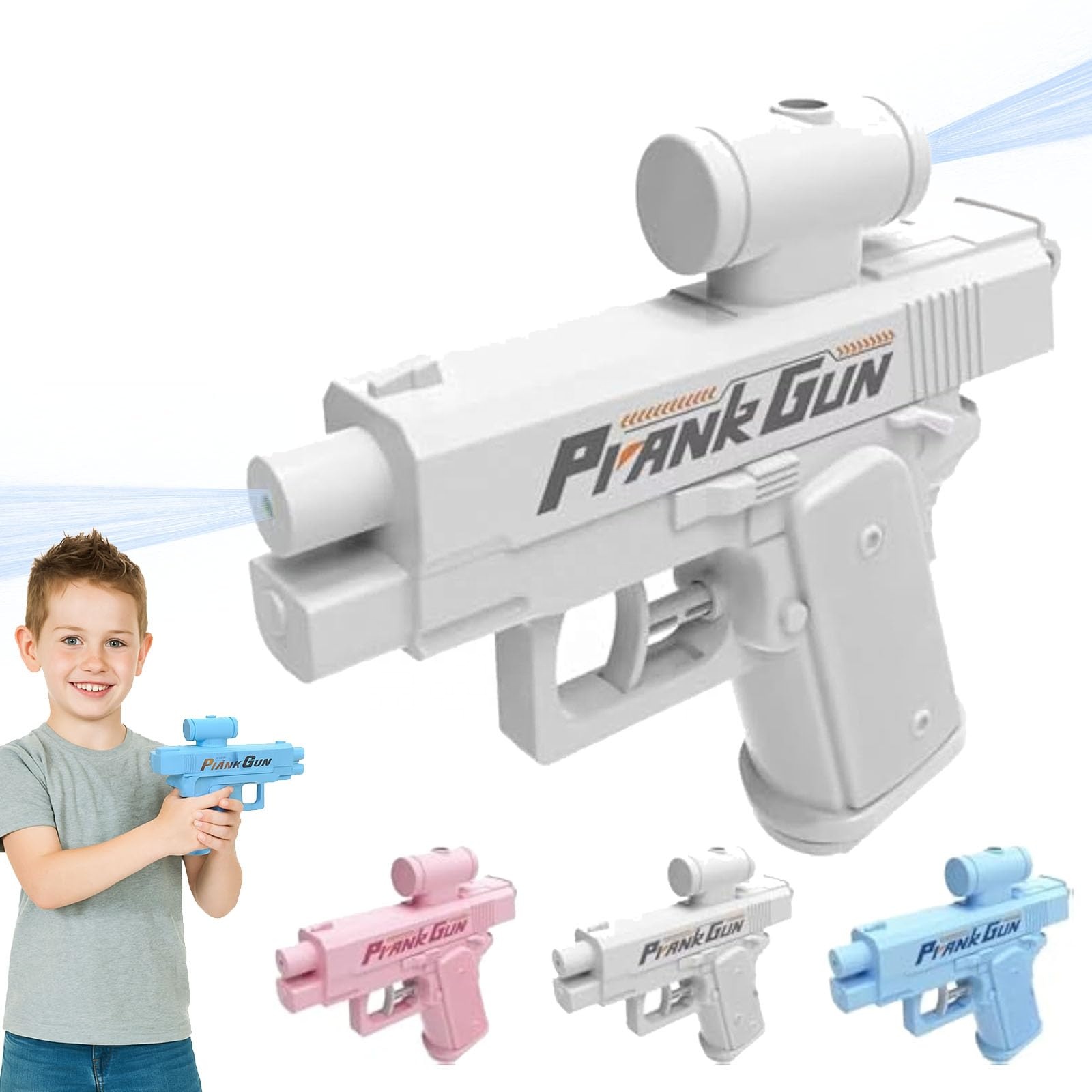 Pack De 2 Pistolas De Agua De Broma De Doble Boquilla – Chorro Frontal E Inverso, Ideal Para Fiestas Y Juegos De Verano En Rosa Y Azul