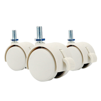 Roulettes adhésives OEM mini en nylon moulé par injection, noires, petites, pour meubles, armoires, tiroirs, boîtes de rangement, à coller