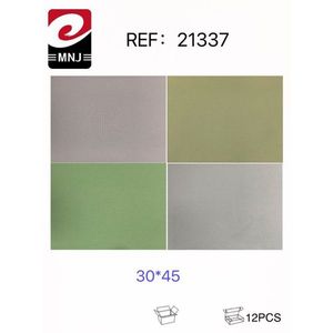 Mnj Place Mat 30x45 Cm 12Pcs Set Green Gray Olive Color Options - Product Image 1