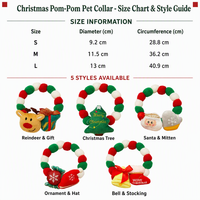 Collier de Noël pour chien avec pompon et nœud papillon renne, réglable, en peluche douillette, pour chat, chaton, petites et moyennes races, accessoire de fête