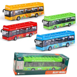 2024 nouveau produit multi-types modèle en métal moulé sous pression alliage bus de retour rail à grande vitesse jouets pour enfants cadeaux juguetes para los ninos