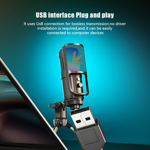 Microfono USB da Gaming con Illuminazione RGB, Microfono da Scrivania per Streaming e Podcasting, Plug and Play, Microfono a Condensatore per <span class=keywords><strong>Computer</strong></span> - Product Image 4