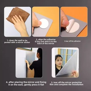 <span class=keywords><strong>Miroir</strong></span> de corps entier rectangulaire JIAYI haute définition en PS souple de 2 mm d'épaisseur, épaisseur personnalisable, moderne et décoratif - Product Image 4