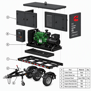 Generador Diésel Super Silencioso Cummins Weichai Yuchai Perkins de 40kva 50kva 40kw, Grupo Electrógeno de 40kva 50kva 60kva 80kw 100kva para el Hogar - Product Image 3
