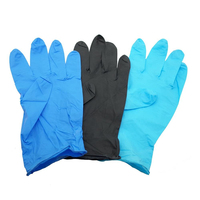 Gants d'examen jetables en nitrile bleu, micro-médicaux, Touchntuff, avec poignet élastique, anti-coupure, antidérapants, taille unique