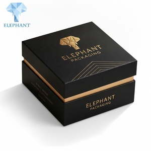 Boîte d'emballage de parfum personnalisée en carton rigide noir et or avec doublure en satin pour huile essentielle - Product Image 3