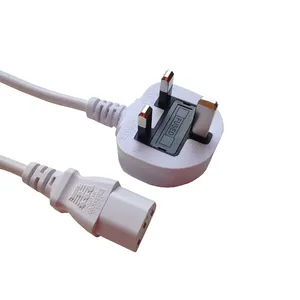 British Standard UK Plug To C13 untuk Mesin Las Rock Elektrik Tanpa Asap Monitor Daya Kabel Ekstensi