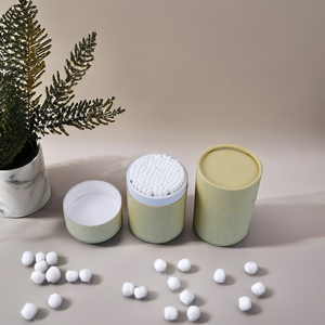 สำลีก้านไม้ไผ่แบบใช้แล้วทิ้ง 100 ชิ้น บรรจุในกล่องคราฟท์ สำหรับทำความสะอาดหู ใช้สำหรับแต่งหน้า - Product Image 3