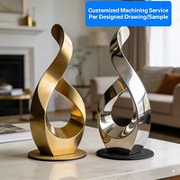Servicio de Mecanizado CNC, Fábrica de Esculturas Personalizadas de Acero Inoxidable, Aluminio y Latón, Adorno Decorativo de Metal Personalizado para Escritorio
