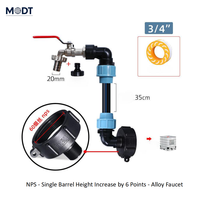 1/2 "3/4" 1 "robinet à filetage interne pour robinet de jardin en laiton adaptateur de vidange de réservoir IBC robinet à connexion rapide basse pression noir MDT