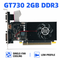 Tarjeta Gráfica XHVGA Nueva con Ventilador de Bajo Perfil GT730 2GB DDR3 384SP para DVI VGA PCI Express para PC de Escritorio