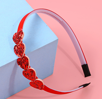 Nouveau bandeau en sequins en forme de cœur pour la Saint-Valentin, bandeau en forme de cœur tendance et créatif pour la fête de la Saint-Valentin, accessoires pour cheveux