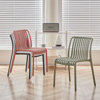 Tabouret de rangement empilable pour balcon, chaise de salle à manger en plastique d'extérieur, mobilier de maison, pour cour, réunion d'affaires, moderne et minimaliste