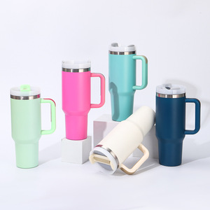Vaso Térmico de Acero Inoxidable de 40 oz, Taza de Viaje Aislada al Vacío con Asa, Ecológica, Portátil, para Uso en Exteriores - Product Image 2
