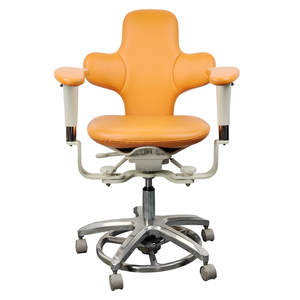 Chaise en cuir microfibre pour microscope <span class=keywords><strong>dentaire</strong></span>, dossier extra large confortable avec double accoudoir pour utilisateur de microscope - Product Image 1
