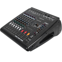 GMC-DMX8 Mixeur de puissance professionnel pour DJ, mixeur amplificateur 8 canaux, amplificateur de mixage 350W avec 99 effets