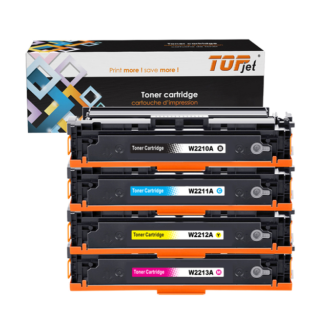 Topjet 207A W2210A W2211A W2212A W2213A Color Printer Toner Cartridge Cartouche Compatible for HP Laser Jet Pro M255dw M282nw