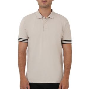 เสื้อโปโลผ้าฝ้ายออร์แกนิกของผู้ชายเสื้อโปโลสีทึบสั้นเป็นมิตรต่อสิ่งแวดล้อม - Product Image 1