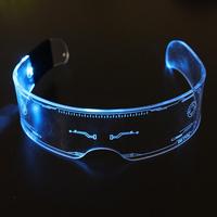 Lunettes de soleil lumineuses style punk vintage pour hommes et femmes, fête d'Halloween, Noël, mode, lunettes LED durables pour fête
