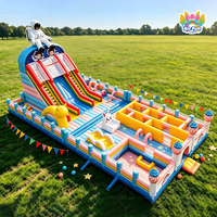Château gonflable à toboggan multi-voies sur le thème de l'astronaute, personnalisable, pour parcs d'attractions commerciaux – Nouveauté 2026, Vente Flash