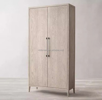 Armoire à deux portes en bois vintage de style américain