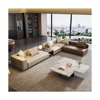 Canapé tendance de luxe Design d'angle moderne et confortable de haute qualité pour la maison Tissu Meubles de chambre Sac en fibre Canapé de salon