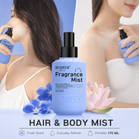 Geurmist OEM ODM 175ml Lichaamsparfumspray 95% Plantaardig Ecologisch Hydraterende Crème Lavendel Blauwe Waterlelie Saffraan Muskus