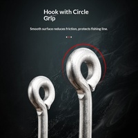 Hameçons robustes en acier inoxydable avec ardillons pour la pêche en mer et à la ligne Hikeon HKA0447 Kit d'accessoires de pêche 2026