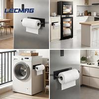 Support mural magnétique en plastique pour rouleaux de papier de cuisine, sans perçage, pour serviettes en papier