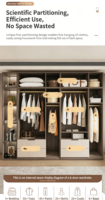 Armoire moderne en bois massif Dongma, rangement de chambre à coucher, pliable, écologique, pour petit appartement et hôtel, pour enfants