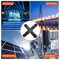 Connecteur rapide circulaire étanche IP68 à 3 pôles EW-P25X pour éclairage LED 250V 24A PA66/Cuivre Certifié CE