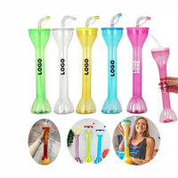 Gobelet à slush réutilisable en plastique durable avec logo personnalisé et sangle, pour fêtes, carnaval, thème chiot et événements en plein air, pour slush glacé
