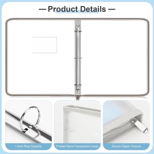 แฟ้มซิปพร้อมช่องใส่เอกสารขนาด Letter 12 สีสันสดใส ขนาด 11" x 8.5"  แบบ 3 ห่วง พร้อมตัวแบ่ง<span class=keywords><strong>เอกสาร</strong></span>ขนาดใหญ่ - Product Image 3