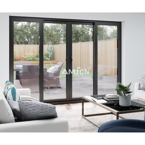 Cadre de porte en aluminium AS2047, porte <span class=keywords><strong>coulissante</strong></span> en verre patio en aluminium abordable, portes et fenêtres coulissantes en aluminium - Product Image 1