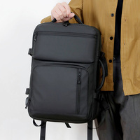 Ransel Laptop Ergonomis Tahan Air dan Awet dengan Port Pengisian Daya USB Desain Minimalis Lapisan Poliester Tali Pengikat Bagasi