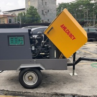 Compresseur d'air rotatif à vis, portable, robuste, à moteur diesel, pour l'exploitation minière et le forage de construction