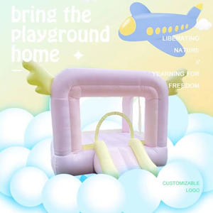 Château plein d'entrain portatif matériel de PVC de rose de trampoline gonflable extérieur de château plein d'entrain - Product Image 2