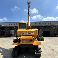 Jg 'S Telescopische Palmfruitoogstmachine Voor Het Snijden Van Fruit Op Het Hydraulische Steile Terrein Van Oliepalmplantages