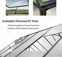 Rumah Kaca Luar Ruangan Kustom, Ruang Bunga di Halaman dengan Panel PC 4mm, Konservatori dari Paduan Aluminium yang Diperkuat