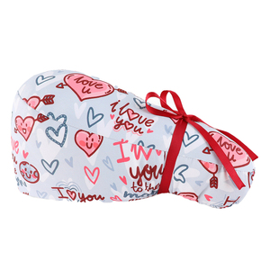 Bonnets de travail ajustables pour infirmières dentaires, type turban bouffant avec ouverture pour queue de cheval et broderie 3D - Product Image 5