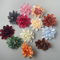Tête de dahlia de 10 cm en tissu de soie, accessoire floral artificiel pour couronnes, corsages, boîtes cadeaux et décorations DIY, Bone Shooting China