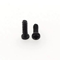 Vis autotaraudeuse à tête cylindrique à rainure croisée Système de mesure en pouces en acier au carbone zingué noir