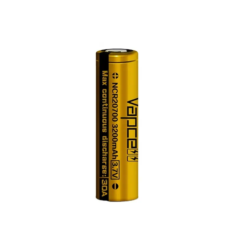 Vapcell NCR 3200Mah 3.7V 30A גבוהה הנוכחי נטענת תאי ליתיום יון 20700 3200mAh 3.7V ליתיום יון