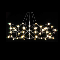 Éclairage élégant inspiré des feux d'artifice pour les escaliers d'hôtel et la décoration intérieure Lustres LED pliants abordables
